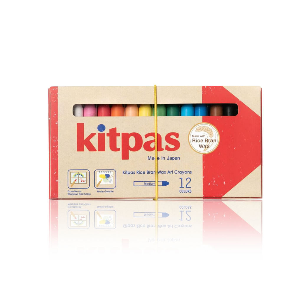 Kitpas Rice Bran Wax Crayons | 12 Colors