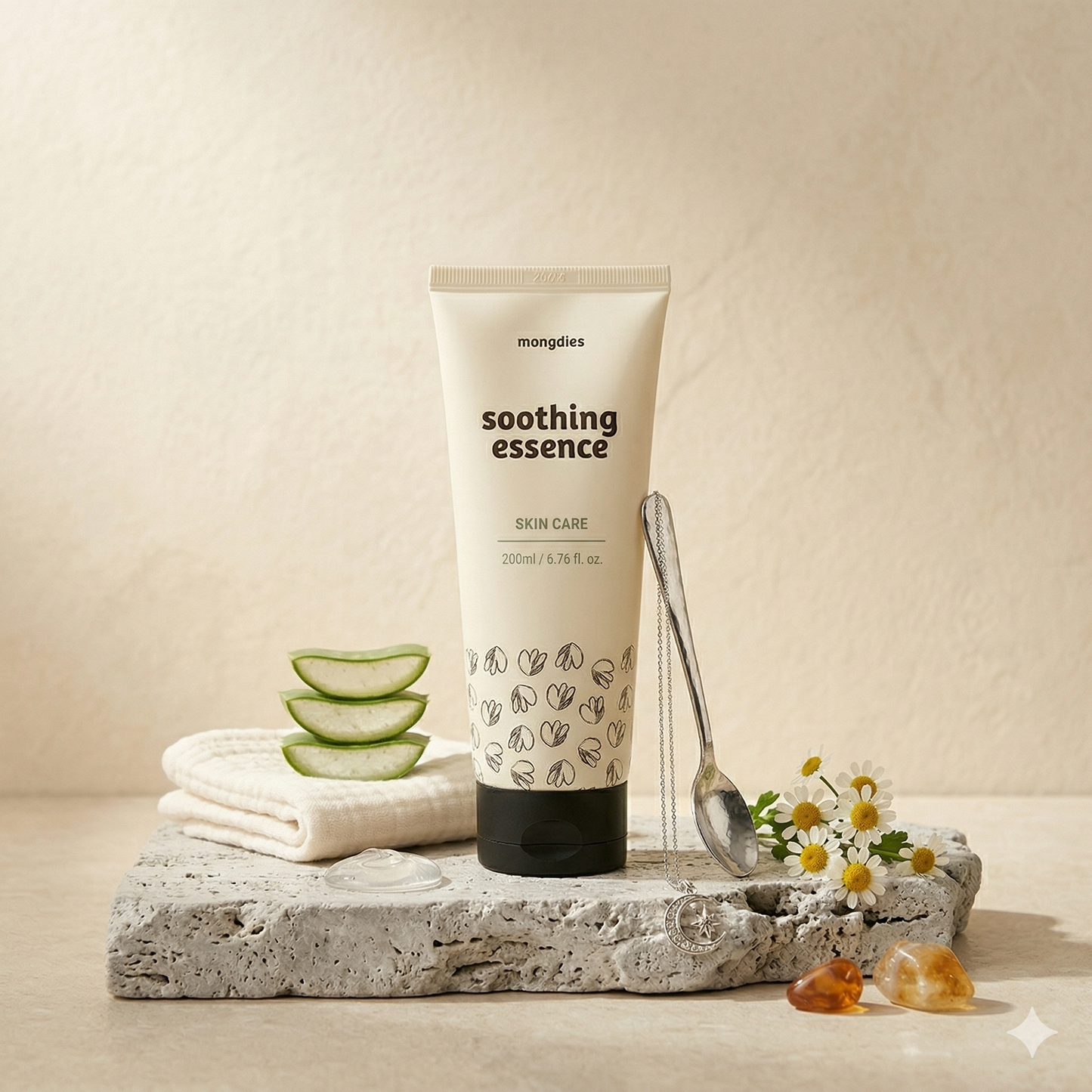 Mongdies Baby Soothing Essence 200ml | 10 Types Hyaluronic Acid | Summer Lotion | Heat Rash Relief