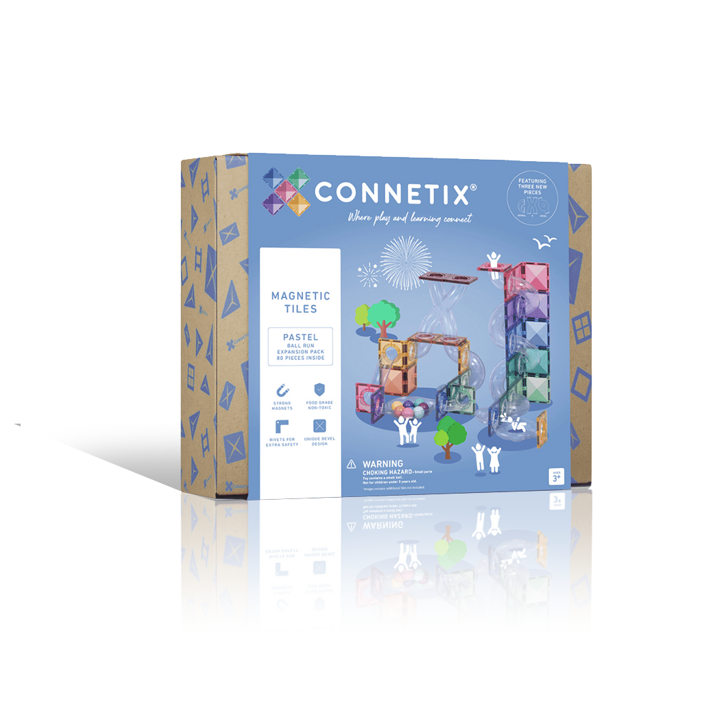 Connetix Pastel Ball Run Expansion Pack 80 Pieces