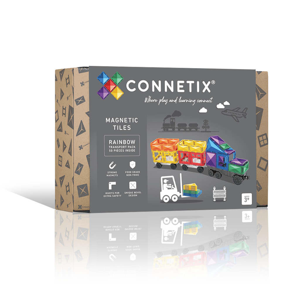 Connetix Rainbow Transport Pack 50 Pieces