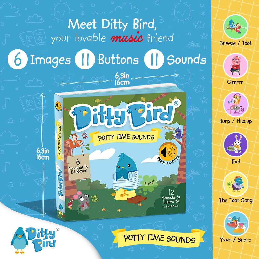Potty Time Sounds | Ditty Bird Baby Sound Book