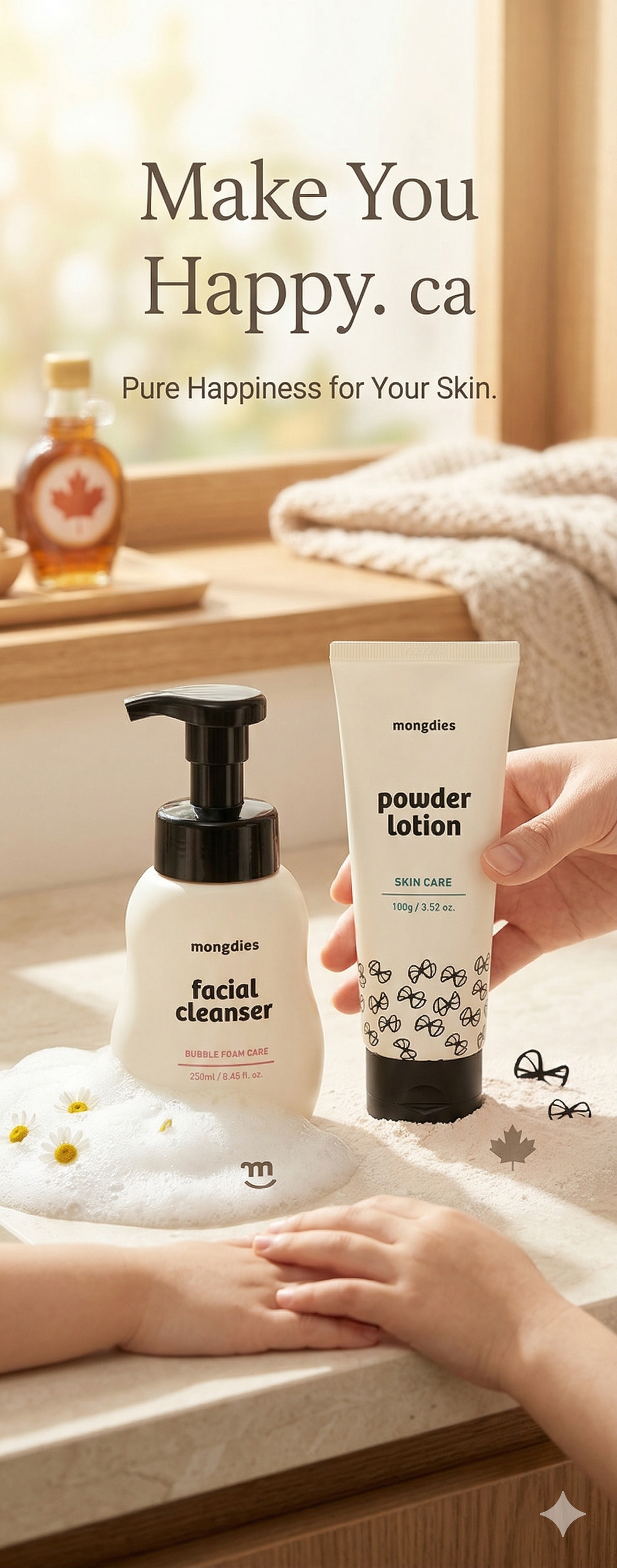 Mongdies Baby Powder Lotion 100g | Talc-Free Corn Starch | 6-Layer Ceramide | Diaper Area Protection