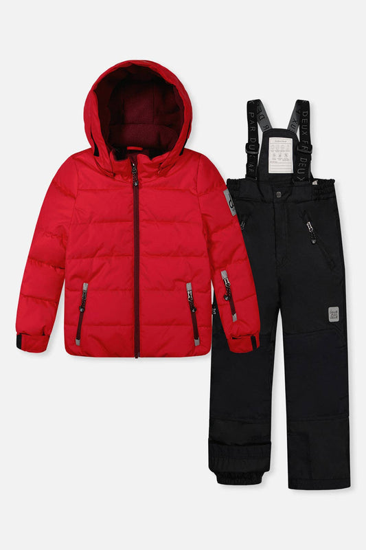 [Pre-order] Two Piece Play Snowsuit Red With Black Pants