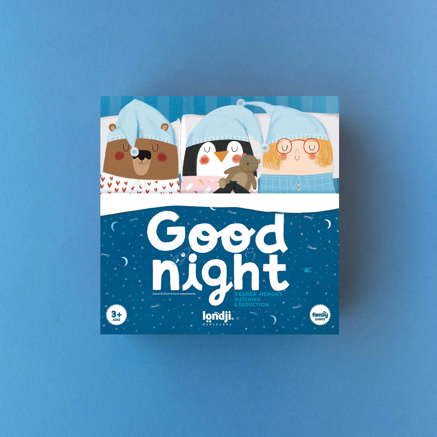 Londji Good Night - 3-in-1 Family Game (Memory, Matching, Deduction) | Ages 3+