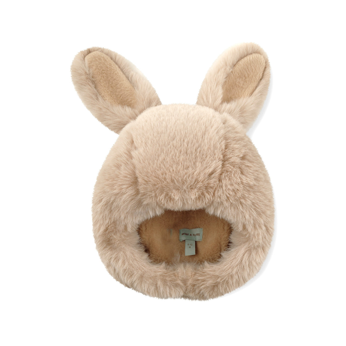 MINI A TURE MATLIEN rabbit fleece lined winter hood - Grey Brown