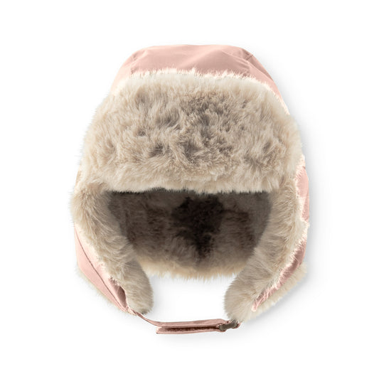 MINI A TURE MATCRISTER teddy lined winter hood - Adobe Rose