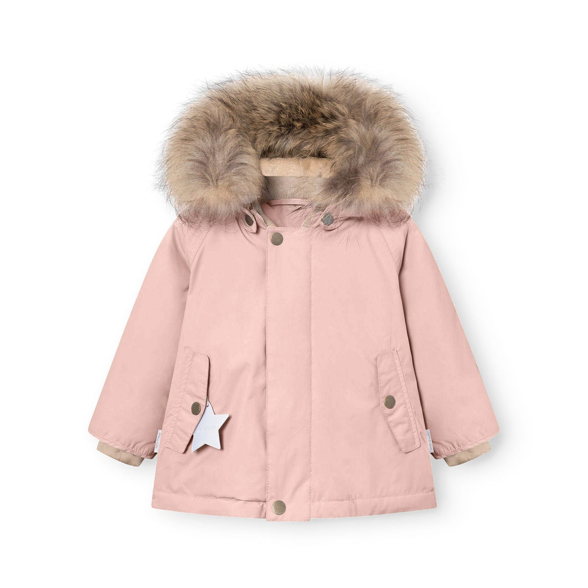 MINI A TURE MATWALLY fleece lined winter jacket fur - Adobe Rose - front