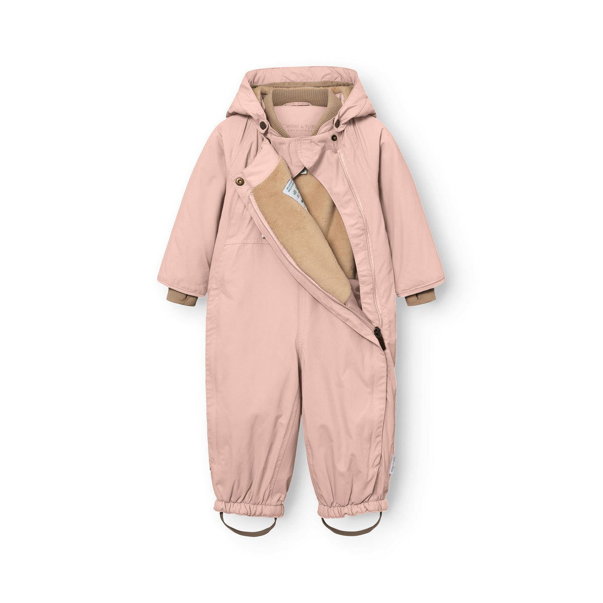 MINI A TURE MATWISTI snowsuit - Adobe Rose - fleece lining with zip open