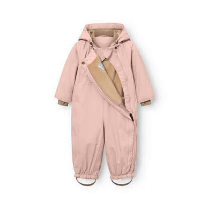 MINI A TURE MATWISTI snowsuit - Adobe Rose - fleece lining with zip open