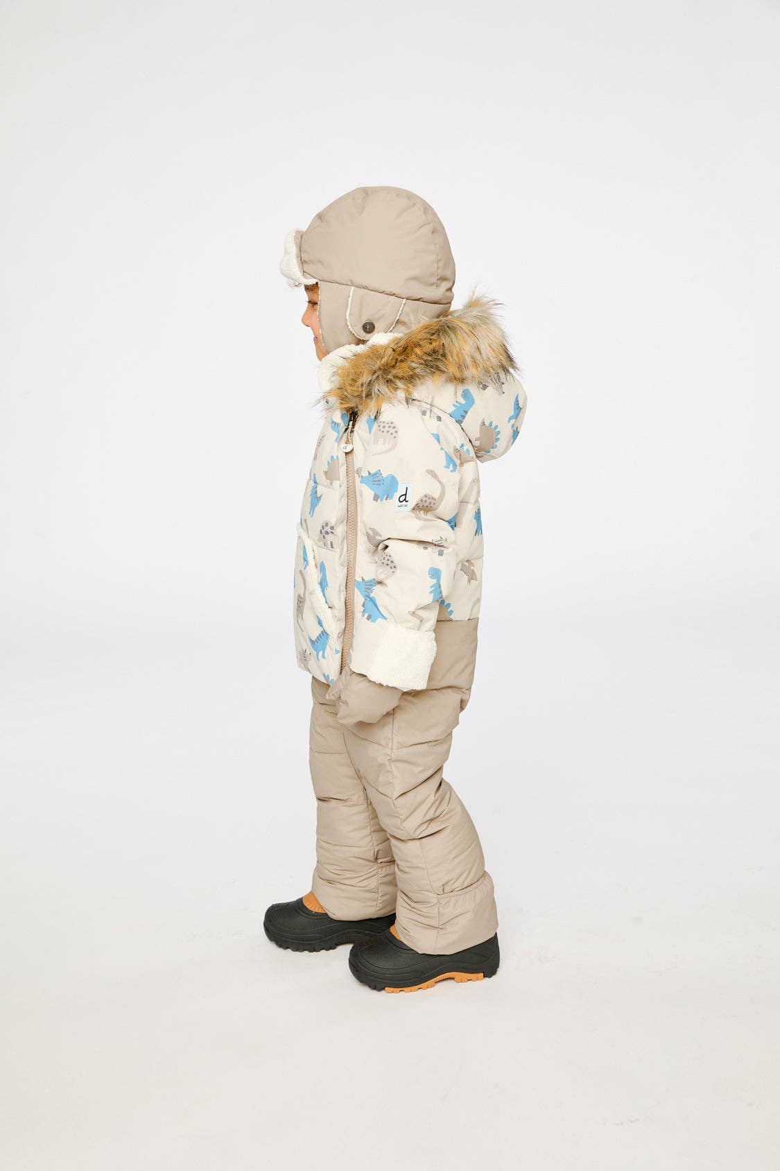 [Pre-order] Baby Snug One Piece Snowsuit Blue Dinosaur Print