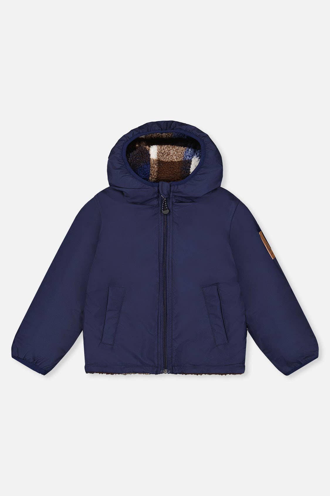 [Pre-order] Reversible Mid-Season Jacket Dark Blue And Brown