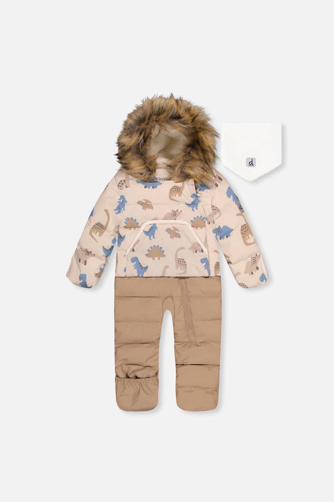 [Pre-order] Baby Snug One Piece Snowsuit Blue Dinosaur Print