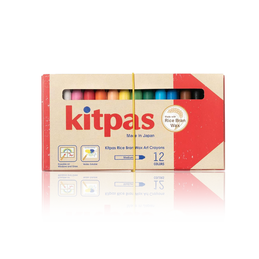 Kitpas Rice Bran Wax Crayons | 12 Colors