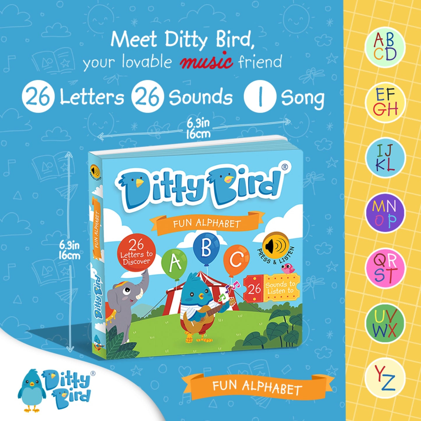 Ditty Bird Baby Sound Book: Fun Alphabet | Abc Song