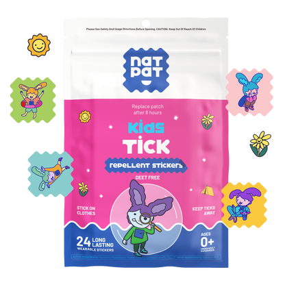 NATPAT TrailPatch Tick Repellent Stickers for Kids | 24 Pack