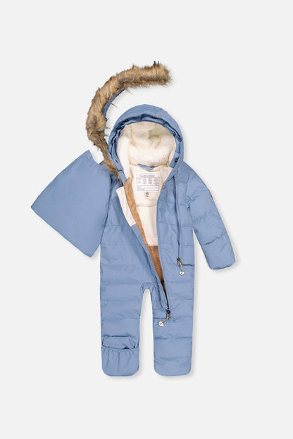 [Pre-order] Baby Snug One Piece Snowsuit Adapted For Car Seats Blue Grey