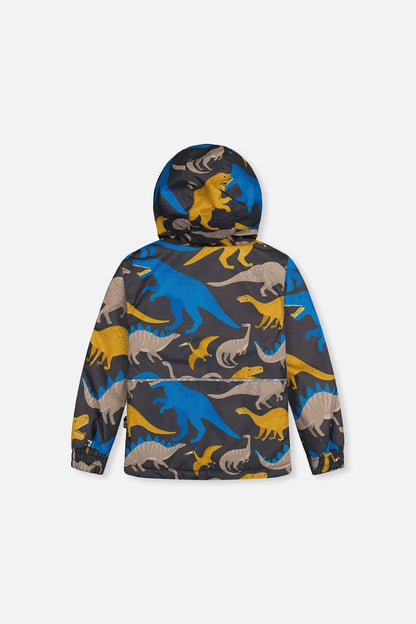 [Pre-order] 2-Piece Chill Snowsuit Grey & Blue Dinosaur Print