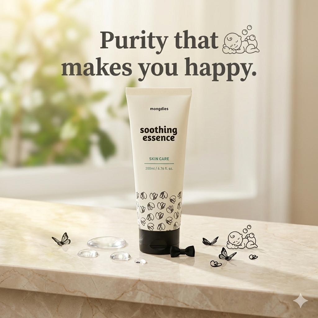 Mongdies Baby Soothing Essence 200ml | 10 Types Hyaluronic Acid | Summer Lotion | Heat Rash Relief