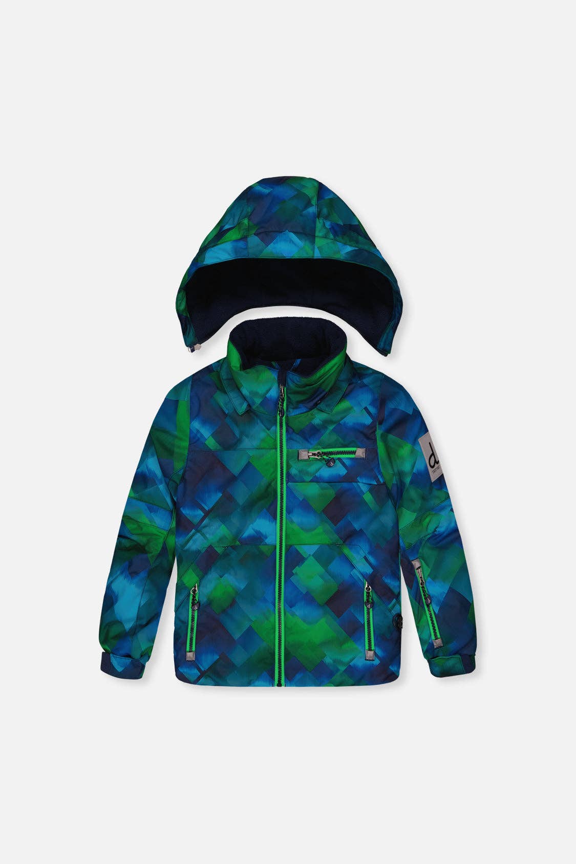 [Pre-order] Two Piece Play Snowsuit Blue And Green Checkered Print With Navy Pants