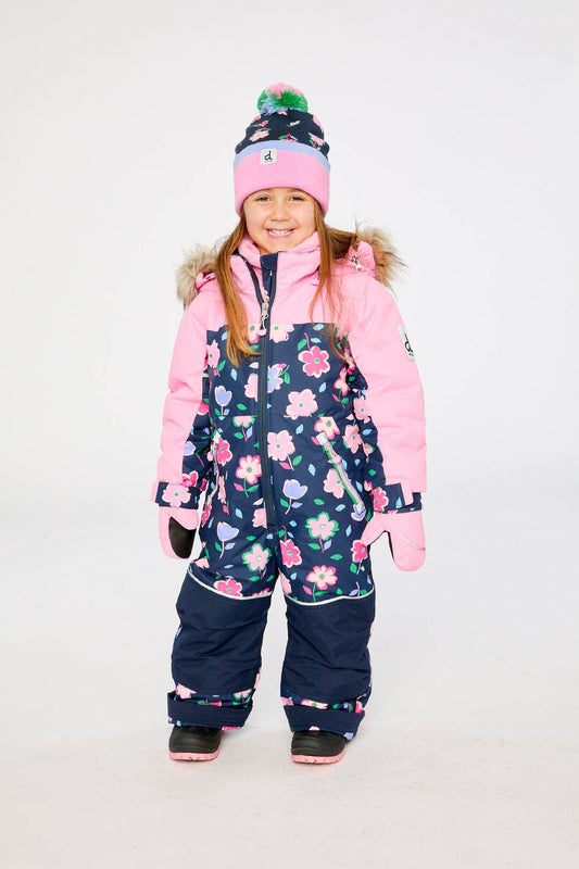 [Pre-order] Kids One Piece Discover Snowsuit Blue Floral Print