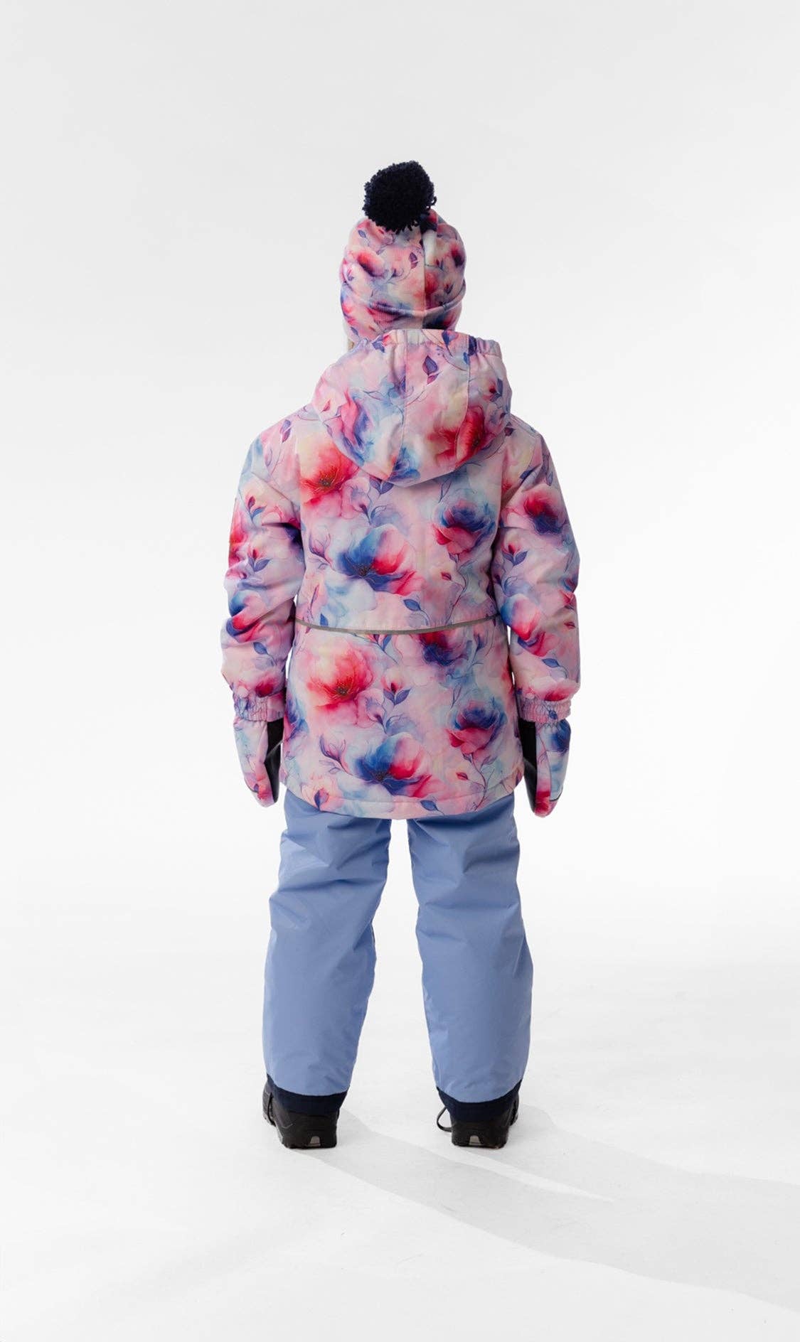 [Pre-order] Light Weight Two Piece Chill Snowsuit Mauve Printed Flowers