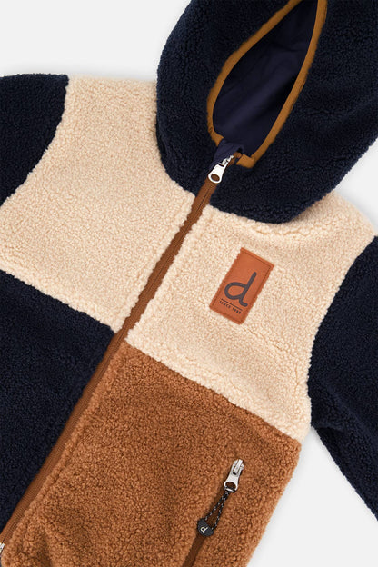 [Pre-order] Reversible Mid-Season Jacket Dark Blue, Beige And Brown