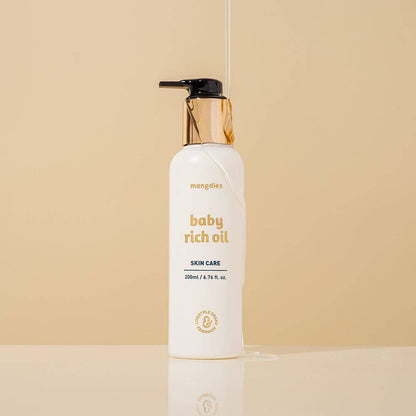 Mongdies Baby Rich Oil 200ml | Newborn Massage & Body Oil | EWG Green