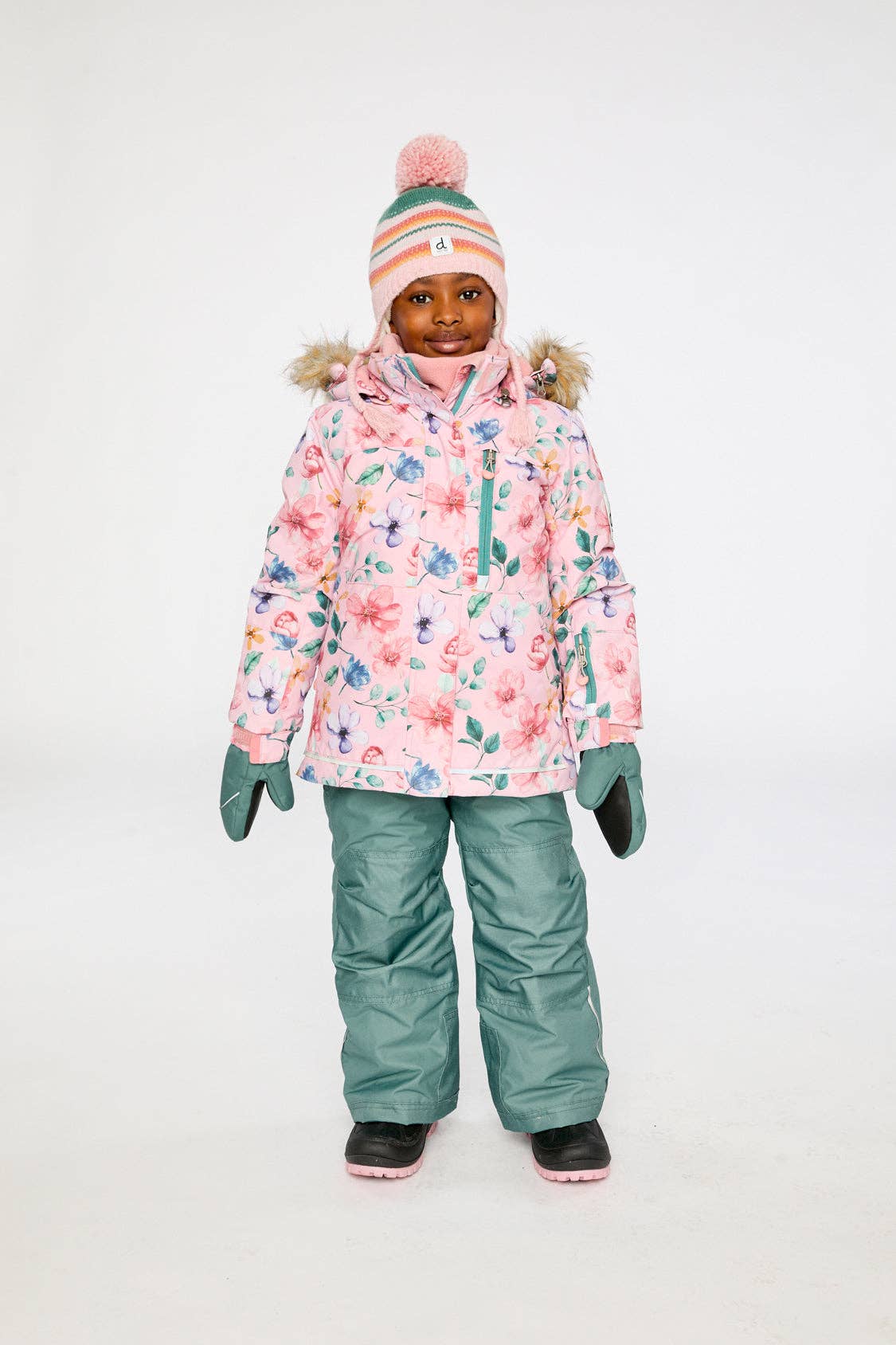 [Pre-order] Two Piece Play Snowsuit Pink Vintage Floral Print