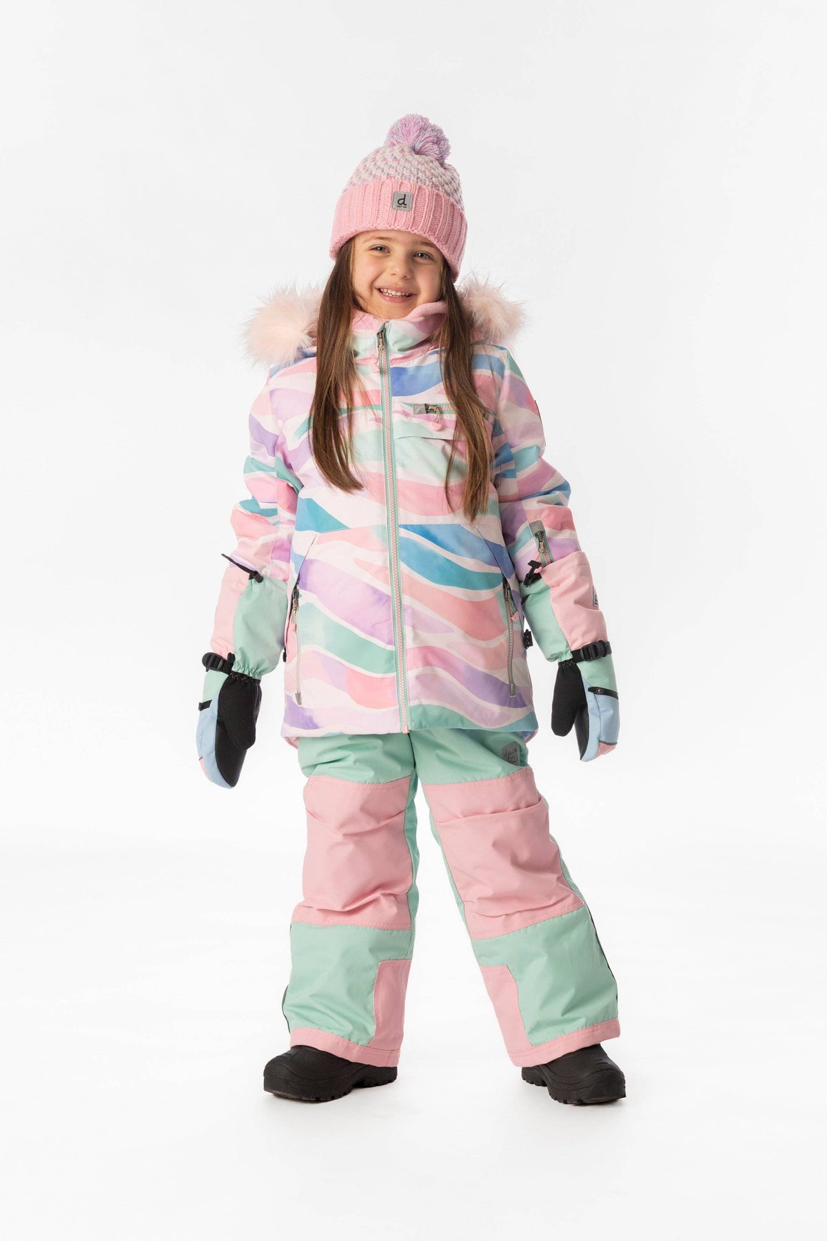 [Pre-order] Two Piece Play Snowsuit Multicolored Line Print