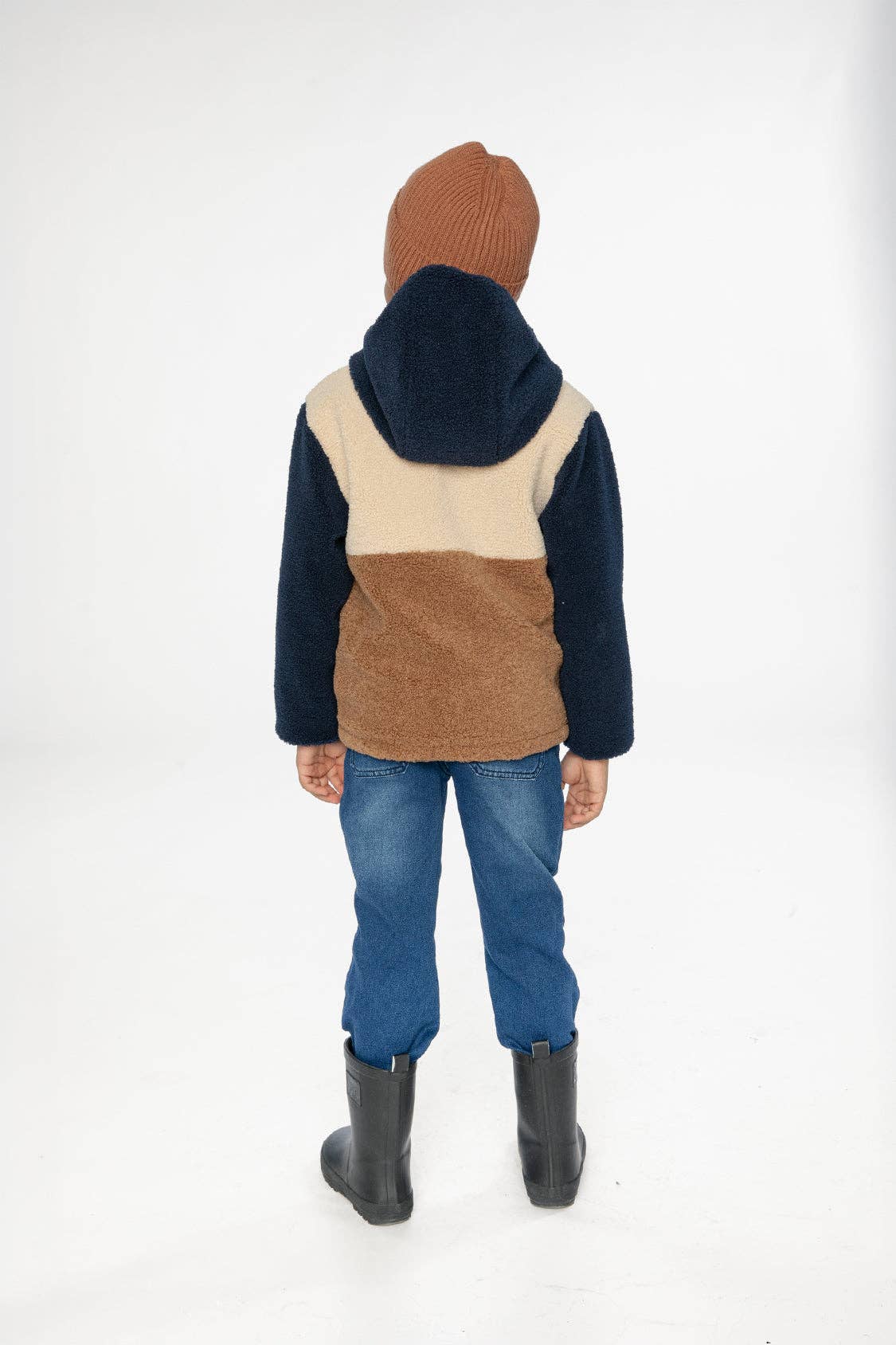[Pre-order] Reversible Mid-Season Jacket Dark Blue, Beige And Brown