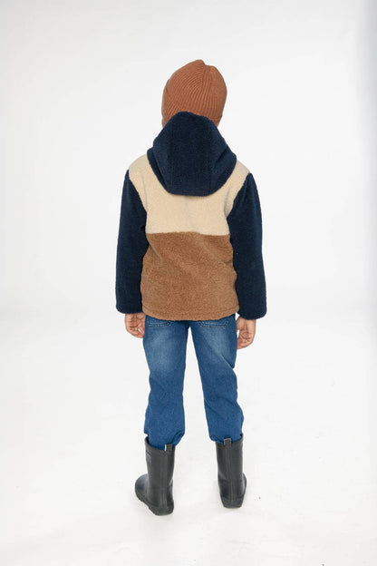 [Pre-order] Reversible Mid-Season Jacket Dark Blue, Beige And Brown