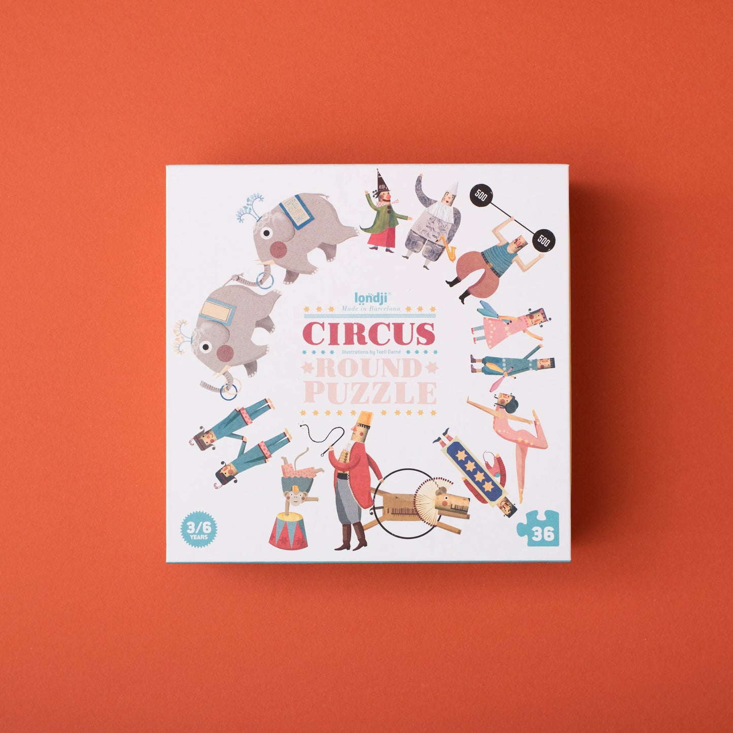 Londji Circus Round Puzzle - 36 Pieces | Ages 3-6