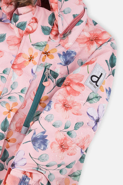 [Pre-order] Two Piece Play Snowsuit Pink Vintage Floral Print