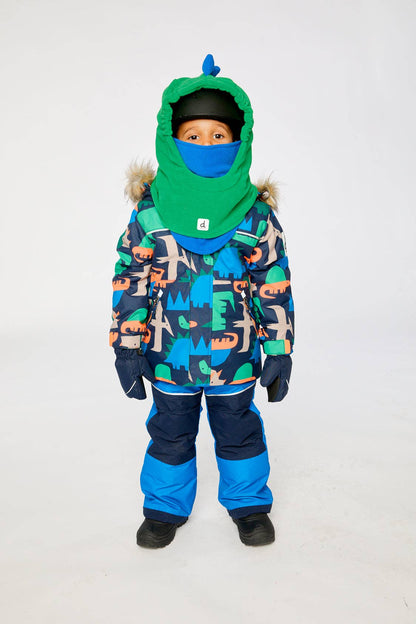 [Pre-order] Two Piece Discover Snowsuit Blue Dinosaur Print