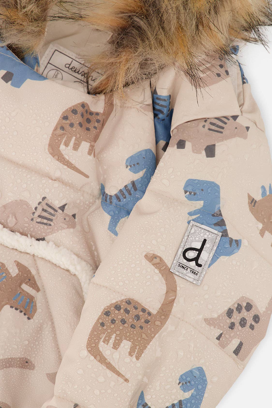 [Pre-order] Baby Snug One Piece Snowsuit Blue Dinosaur Print