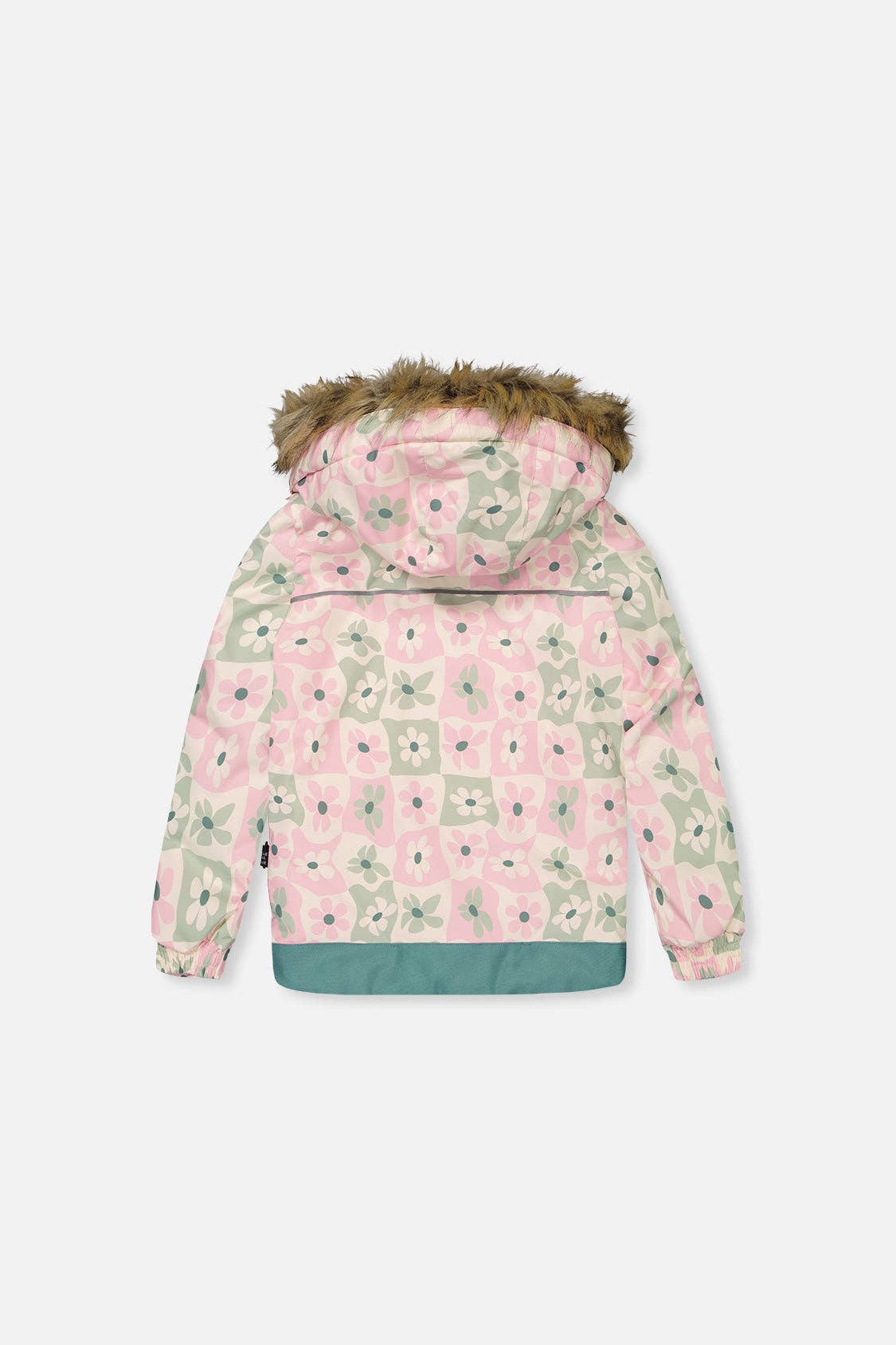 [Pre-order] Two Piece Discover Snowsuit White With Retro Pink Print