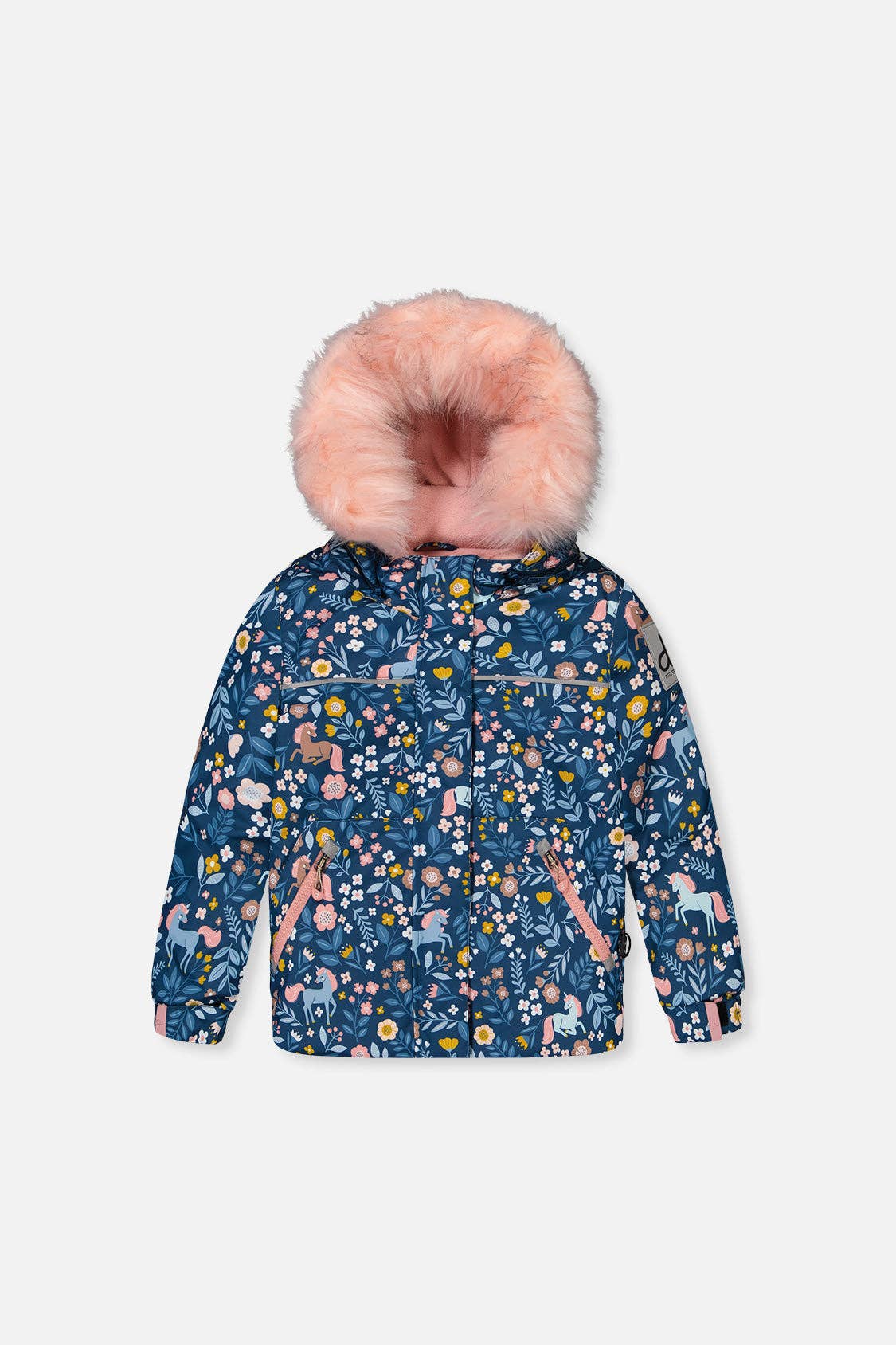 [Pre-order] Two Piece Discover Snowsuit Blue And Pink Unicorn Print