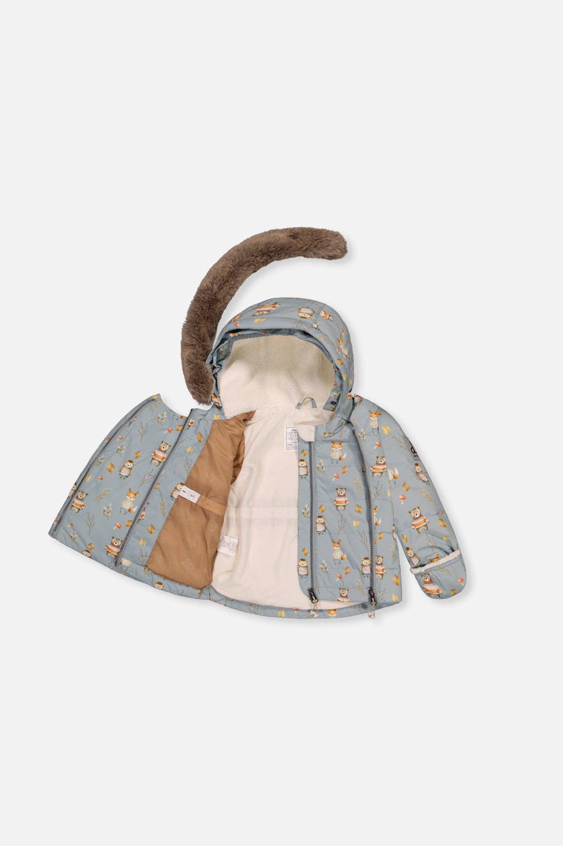 [Pre-order] Baby Two Piece Snowsuit Blue Animal Print