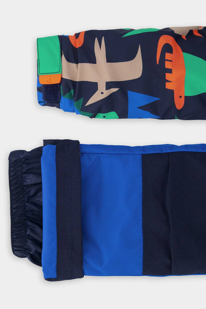 [Pre-order] Two Piece Discover Snowsuit Blue Dinosaur Print