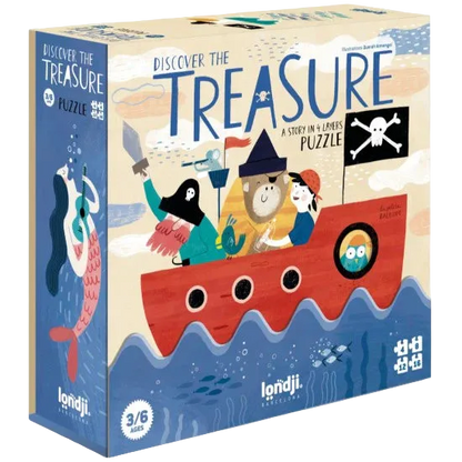 Londji Discover the Treasure - 4 Layer Puzzle | Ages 3-6