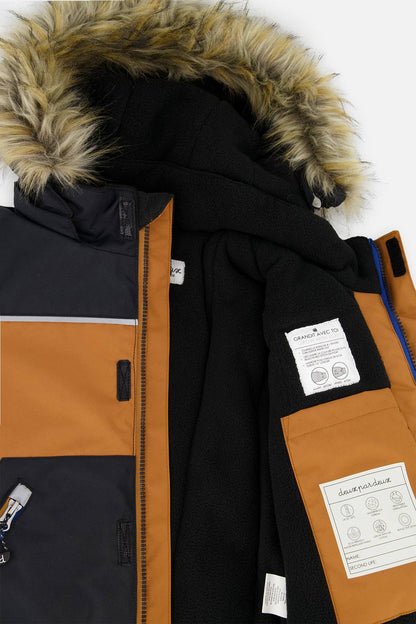 [Pre-order] Two Piece Discover Snowsuit Black Brown And Blue