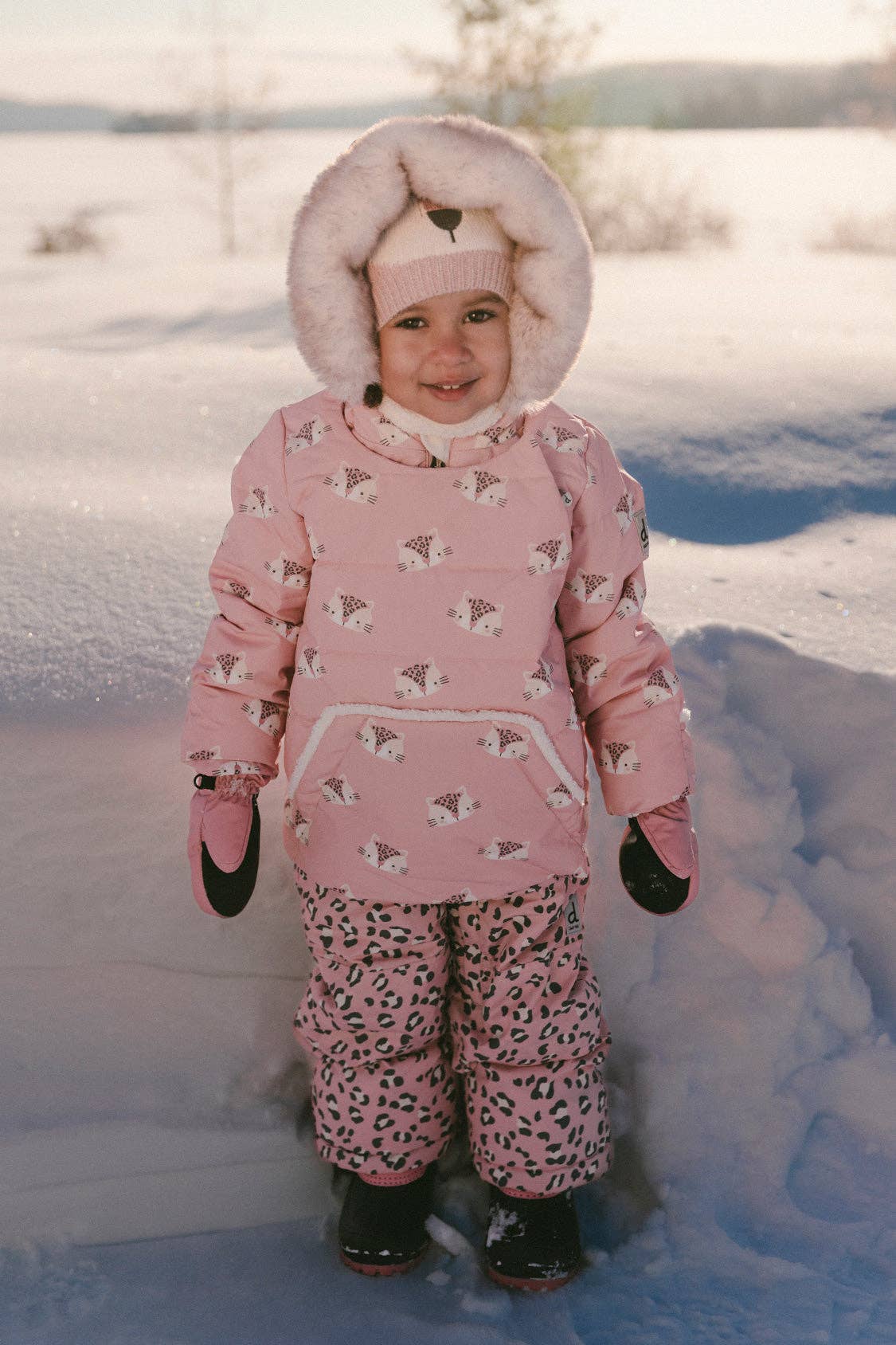 [Pre-order] Baby Two Piece Snowsuit Rose Leopard Print