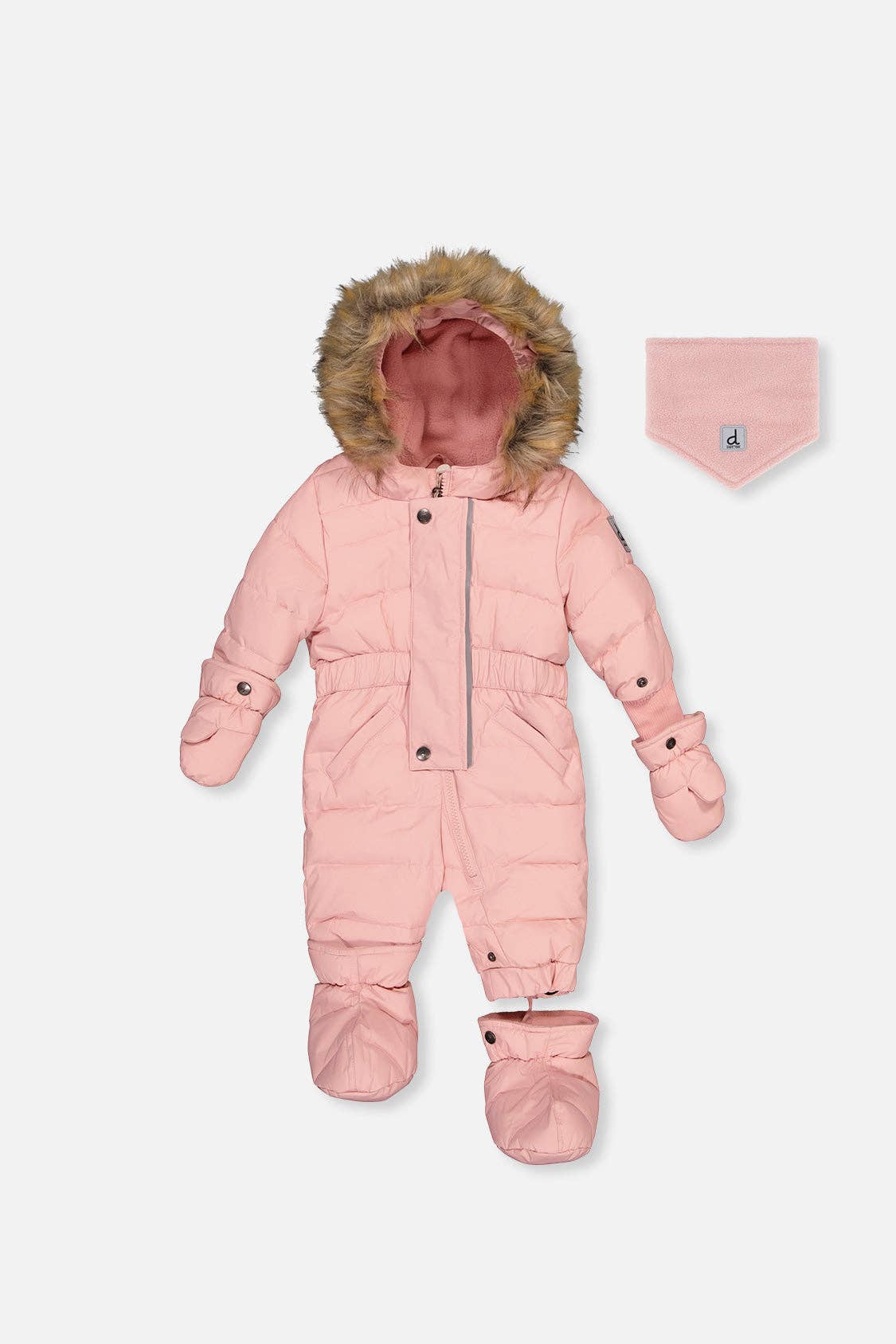 [Pre-order] Baby Original One Piece Puffy Snowsuit Pale Dusty Pink
