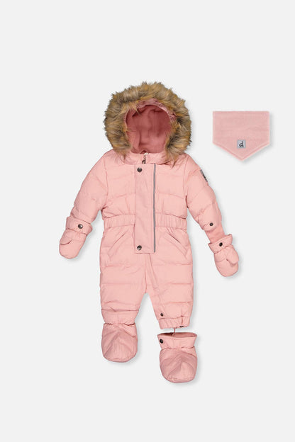 [Pre-order] Baby Original One Piece Puffy Snowsuit Pale Dusty Pink