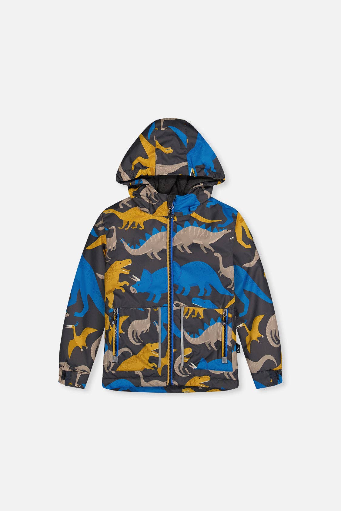[Pre-order] 2-Piece Chill Snowsuit Grey & Blue Dinosaur Print