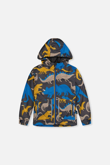 [Pre-order] 2-Piece Chill Snowsuit Grey & Blue Dinosaur Print
