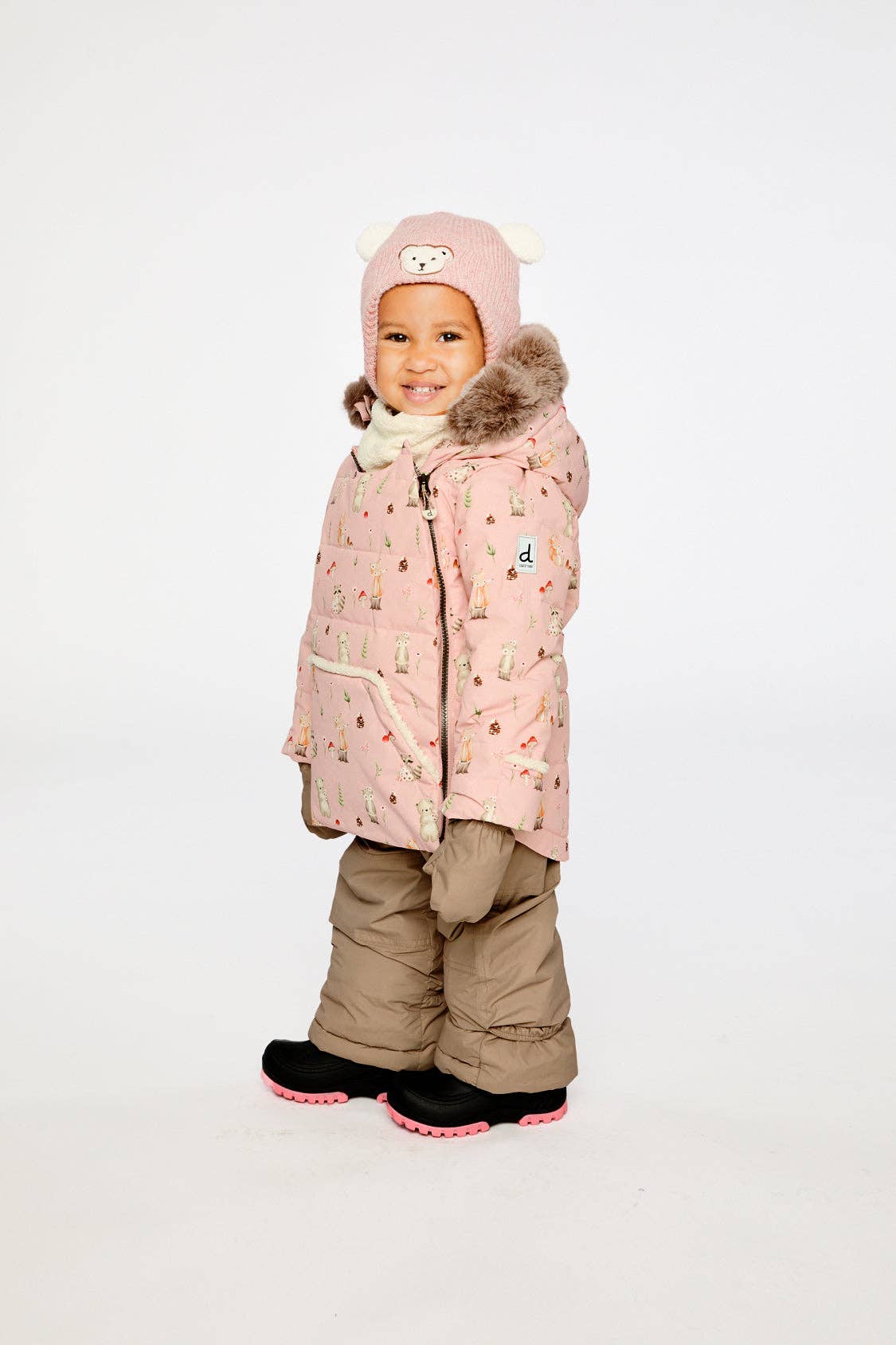 [Pre-order] Baby Two Piece Snowsuit Pink Animal Print