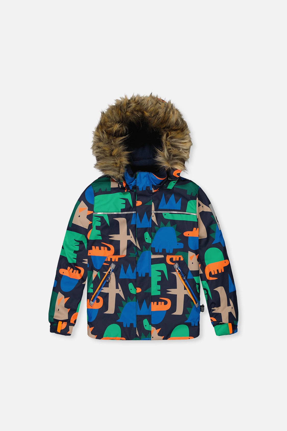 [Pre-order] Two Piece Discover Snowsuit Blue Dinosaur Print