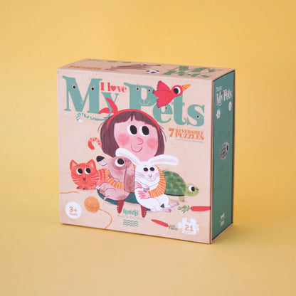 Londji I Love My Pets - 7 Reversible Puzzles | Ages 3+