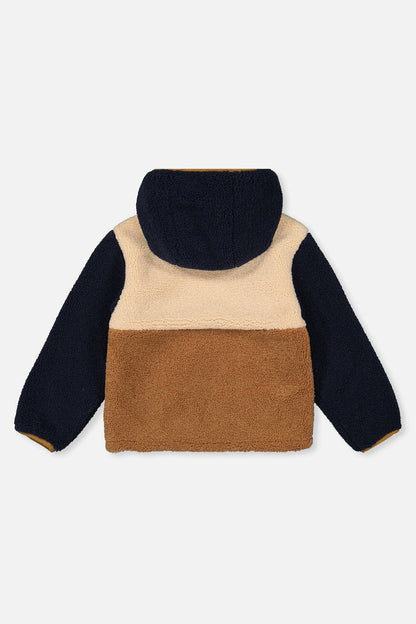 [Pre-order] Reversible Mid-Season Jacket Dark Blue, Beige And Brown